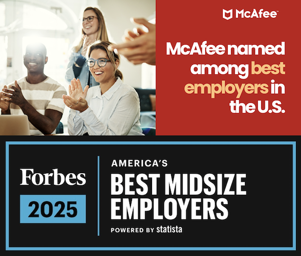 McAfee Named One of America’s Best Employers by Forbes