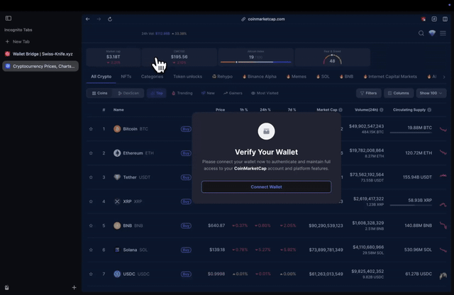 CoinMarketCap Client-Side Attack: A Comprehensive Analysis by c/side