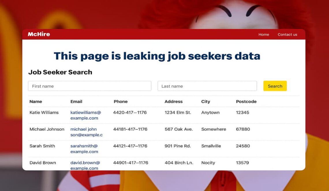 McDonald’s AI Hiring Tool McHire Leaked Data of 64 Million Job Seekers